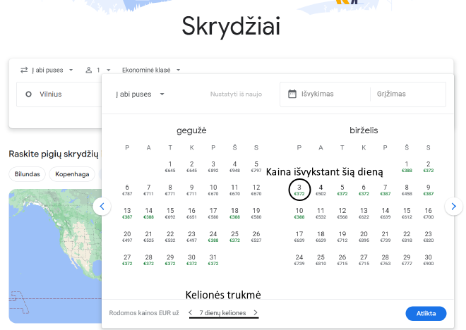 Google Skrydziai
